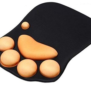 Mouse Pad with Wrist Support Paw Soft Silicone Wrist Rests Memory Foam Comfort